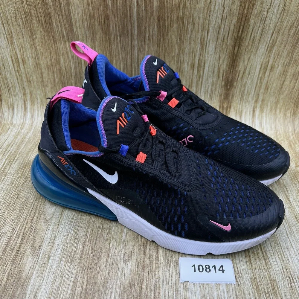 Nike Air Max 270 Men's Size 9.5 Black Astronomy Blue Shoes Sneakers DC1858-001